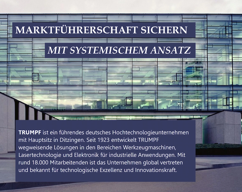 TRUMPF Unternehmensportrait Markenimplementierung