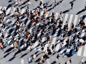 Straßenkreuzung Menschen - Organisation