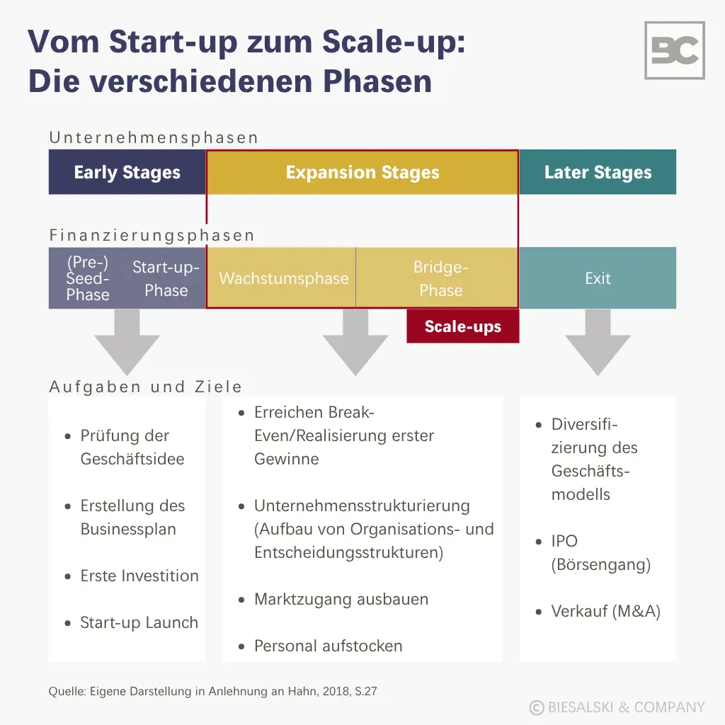 Vom Start-up zum Scale-up: Die verschiedenen Entwicklungsphasen